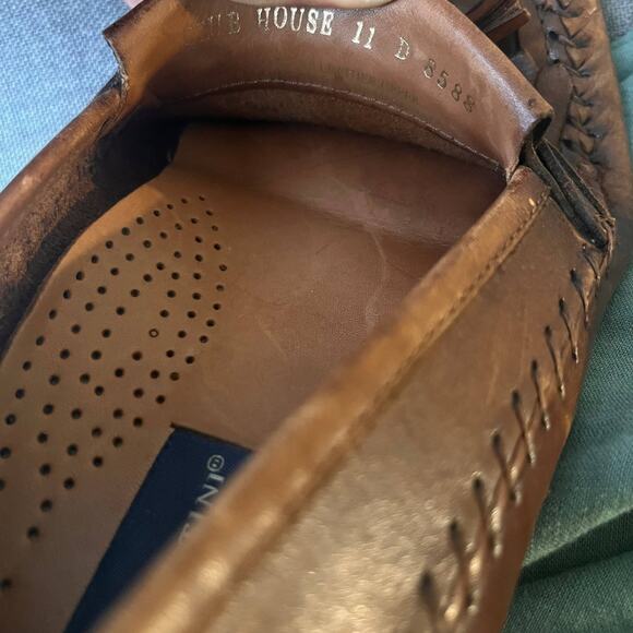Giorgio Brutini Club House Loafers Mens 11 D Brown Leather Woven Kiltie Tassel